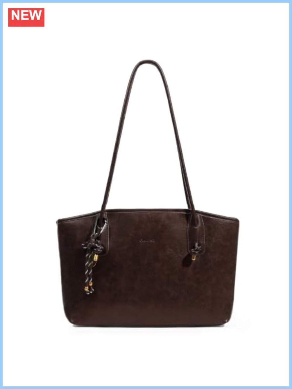 Faux Leather Shoulder Hobo Bag with Zipper Vintage Fall Handbag